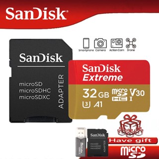 Sandisk การ์ดหน่วยความจํา SD 128gb 256gb 512gb v30 16gb 32gb 64gb ขนาดเล็ก สําหรับโทรศัพท์มือถือ