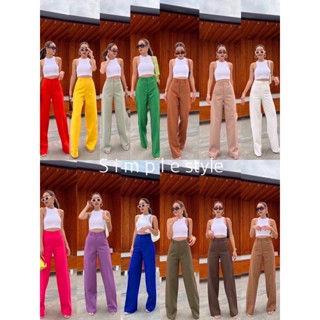 ♡︎♡︎by basic♡︎♡︎ กางเกงขายาวรุ่นใหม่ทรงขากระบอกเข้าแล้วค่า รุ่นนี้ดีไซน์สวยสุดๆ
