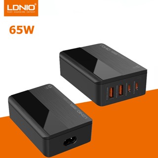 LDNIO 65W USB Charger PD QC4.0 4 Ports USB Type C Charger ชาร์จอุปกรณ์ชาร์จมือถือที่ชาร์จได้อย่างรวดเร็ว