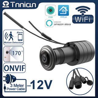 Tnnian 3MP WiFi เลนส์กล้อง 1.7 มม. 170° กล้องวงจรปิด CCTV ONVIF ICsee / Xmeye มุมกว้าง ตรวจจับการเคลื่อนไหว สําหรับบ้าน ในร่ม