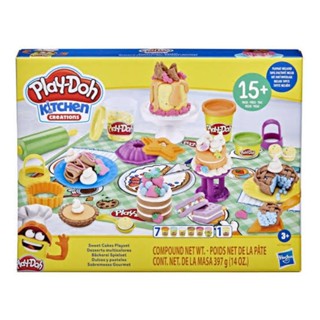 Play-Doh Kitchen Creations Sweet Cakes Playset with 8 Colors, Playmat, Over 15 Tools