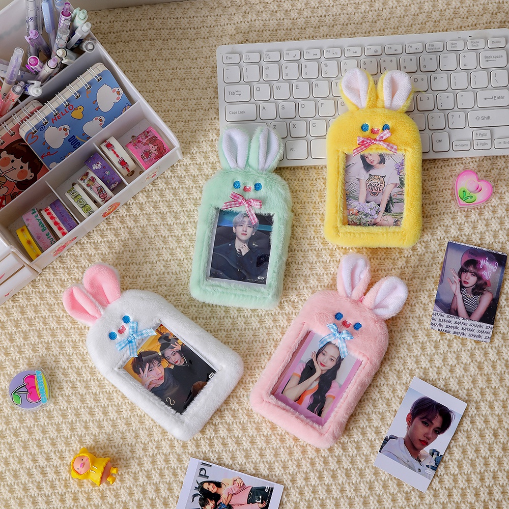 【On Sale】Kawaii พวงกุญแจ จี้ตุ๊กตากระต่าย Kpop Idol น่ารัก สําหรับใส่โฟโต้การ์ด บัตรประจําตัวประชาชน