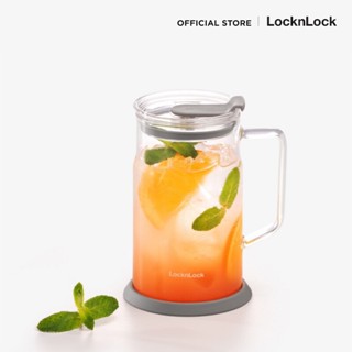 LocknLock แก้วน้ำมีหูพร้อมฝา Metro Glass Mug รุ่น LLG6001