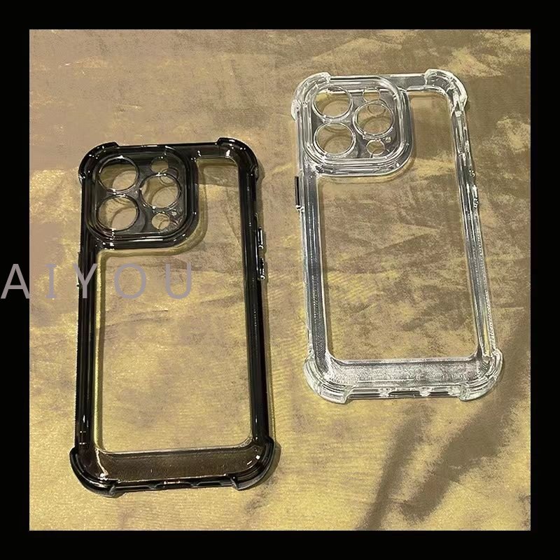 เคสโทรศัพท์มือถือแบบแข็ง ใส กันกระแทก สี่มุม สําหรับFor iPhone 17 Pro Max 17 Air 16 15 14 Pro Max 7Plus 8Plus X Xr Xs 11 12 13 Pro Max 2025