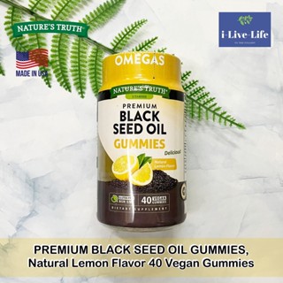 Natures Truth - PREMIUM BLACK SEED OIL GUMMIES, Natural Lemon Flavor 40 Vegan Gummies