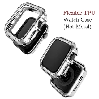 สําหรับ Apple Watch Ultra 49 + Series 11/10/9/8/7 45/41 มม. SE 6/5/4 44/40 มม. พร้อมเคส TPU และสายสแตนเลส