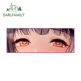 Earlfamily สติกเกอร์ Waifu Girl Eyes Slap 13 ซม. x 4.8 ซม. สําหรับติดตกแต่งกระจกรถยนต์ แล็ปท็อป