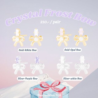 ต่างหู Crystal Frost Bow - The Green Box.tgb