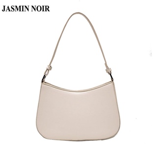 Jasmin NOIR กระเป๋าสะพายไหล่ กระเป๋าถือ หนัง PU ลายดวงจันทร์ เรียบง่าย สําหรับสตรี