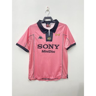 เสื้อกีฬาแขนสั้น ลายทีมชาติฟุตบอล Juventus 97-98 ชุดเยือน สไตล์วินเทจ