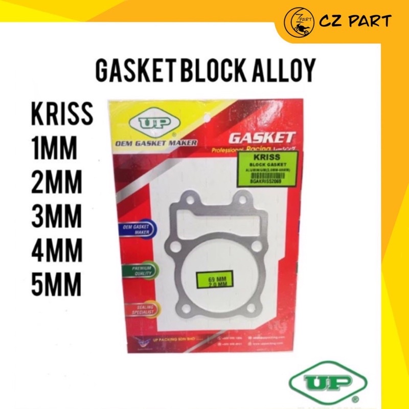 GASKET BLOCK ALLOY/SPACER MODENAS KRISS 1MM/2MM/3MM/4MM/5MM