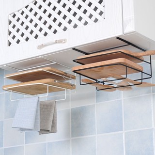 Creative Iron Chopping Board Storage Basket Wall Hanging Box Storage Rack Cutting Board Cover Organizer Kitchen Towel Su