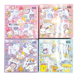 สติ๊กเกอร์ Sanrio Characters Stickers รุ่นใหม่ กล่องใหญ่ 100 แผ่น