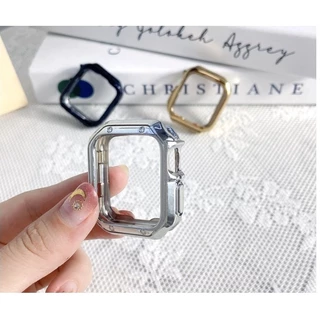 สายนาฬิกาข้อมือ สเตนเลส หรูหรา พร้อมเคส สําหรับ Strap Series 11 / 10 9 8 7 6 5 4 3 2 1 Watch SE SE2 Ultra Strap เคส i watch case ขนาด 41 45 มม. 49 มม. 40 44 มม. i watch สาย