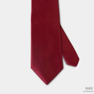 Red Burgundy Silk 2.5 Inch Necktie-เนคไทผ้าไหมสีแดงเบอกันดี