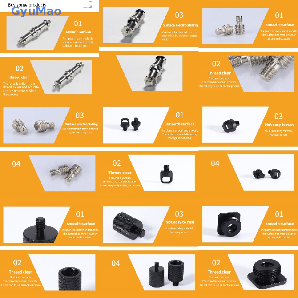 [cxGYMO] อะแดปเตอร์สกรูขาตั้งกล้อง 1/4 นิ้ว 1/4 นิ้ว D Ring 5/8-27 to 1/4 3/8 Screw/1/4-20 HDY