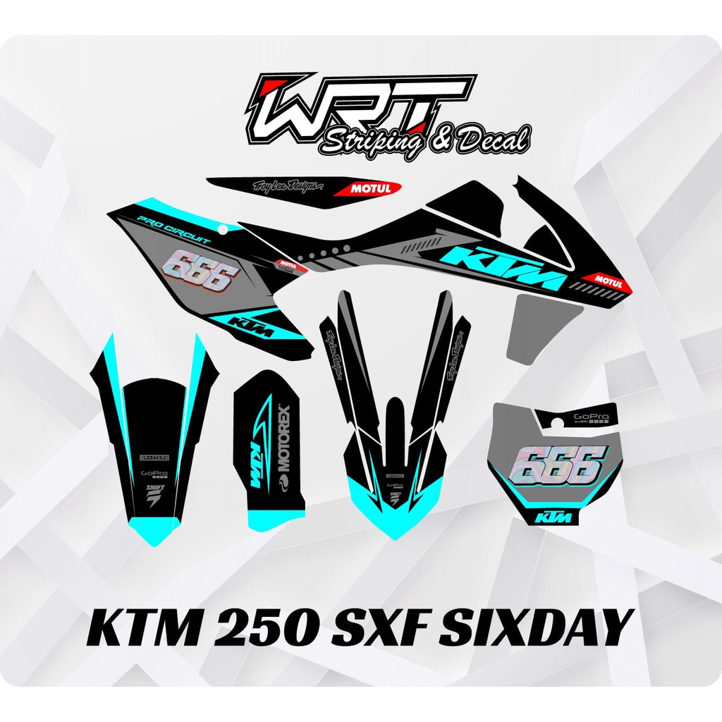 สติ๊กเกอร์โฮโลแกรม KTM 250 - สติ๊กเกอร์ KTM 250 2017 แบบเรียบง่าย