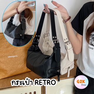 G2K★ร้านไทย★ กระเป๋าสะพายไหล่ รุ่น Retro bag กระเป๋าหนังสะพายไหล่