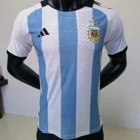 เสื้อกีฬาแขนสั้น ลายทีม Argentina Home and Away Champions Edition 2223 สําหรับ Samsung Argentina