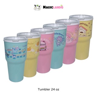 Tumbler 24 oz Sanrio Cool Lock แก้วน้ำพลาสติกเก็บความเย็น ลายการ์ตูนซานริโอ ขนาด 24 ออนซ์ เฮลโลคิตตี้ แก้วเยติ