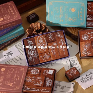 🌳พรีออเดอร์🌳🌻 Dictionary Collection Series Wooden Stamp