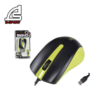 SIGNO Optical Mouse WIRED BESICO OPTICAL MOUSE 1000DPI MO-230 (สีดำ-เขียว)