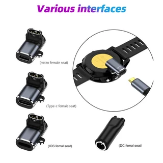 Ankndo อะแดปเตอร์แปลงที่ชาร์จนาฬิกา Micro USB Type C IOS ตัวเมีย 4pin สําหรับ Garmin Fenix 7 7x 5s 6 6X 6S PRO
