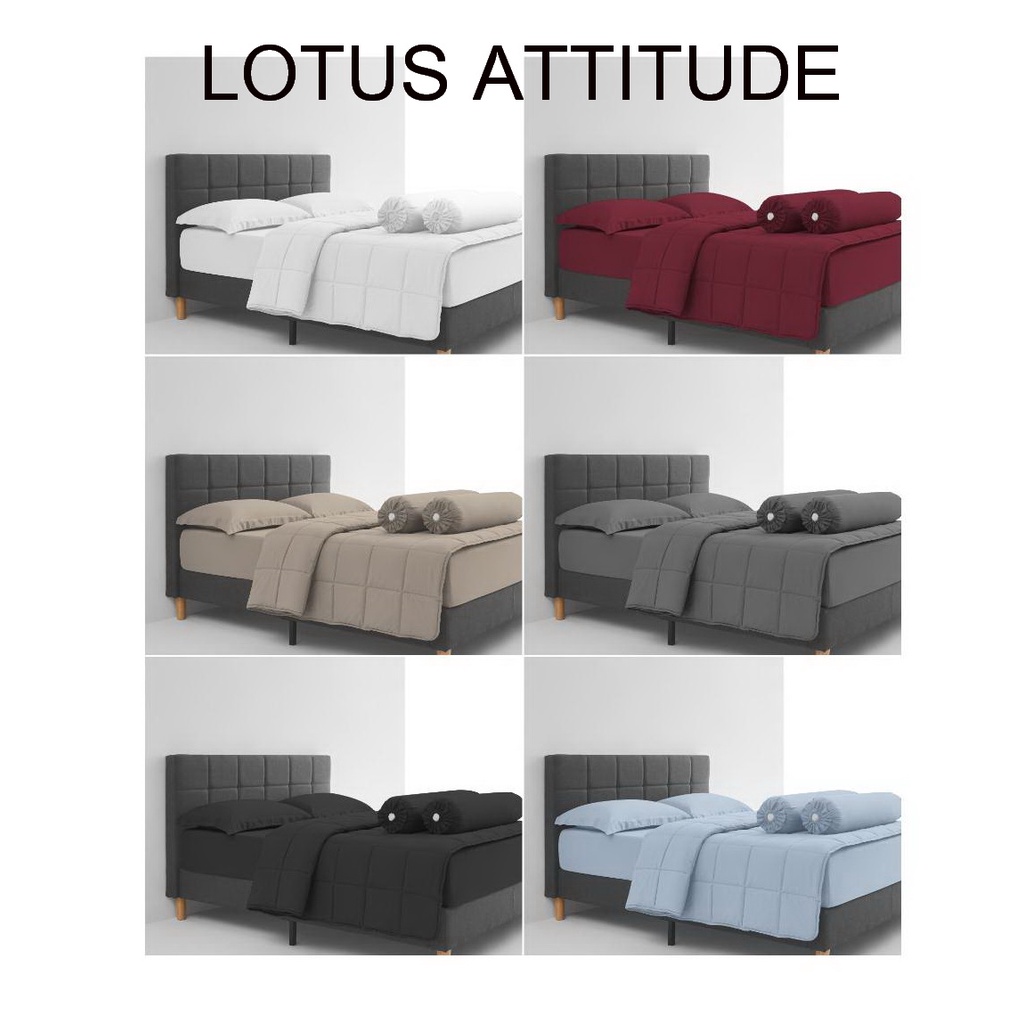 Lotus (รุ่นใหม่ล่าสุด)ผ้าปูที่นอน+ผ้านวมขนาด 3.5ฟุต ยี่ห้อโลตัส รุ่น  ATTITUDE ทอ 490เส้นด้าย (นุ่มท