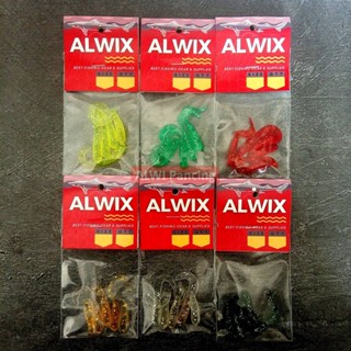 Alwix] เหยื่อหนอนนิ่ม 3.5 ซม. พร้อมหางหนอน 5 ชิ้น