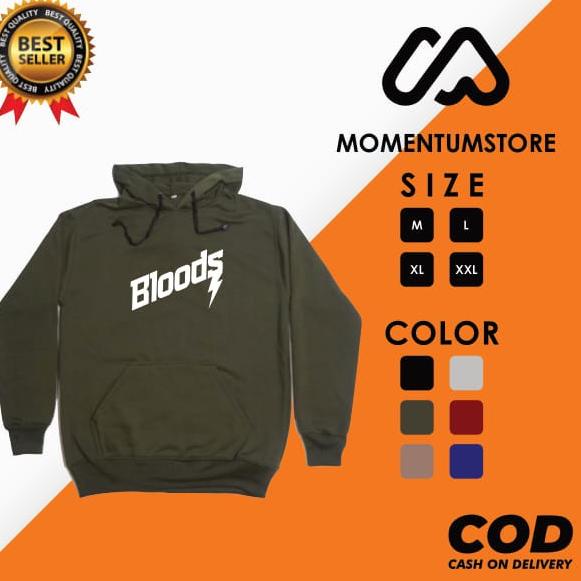 BLOODS SWETER HOODIE ผู้ชายผู้หญิง PREMIUM BLOODS SWETER COOL TODAY MENS HOODIE