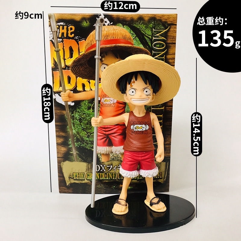 โมเดล ฟิกเกอร์ One Piece Sanji Zoro Luffy Sabo Ace แบบ PVC ขนาด 15 ซม. Childhood Child Version Figure Model