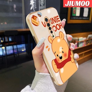 เคสโทรศัพท์มือถือซิลิโคน ทรงสี่เหลี่ยม กันกระแทก ลายการ์ตูนหมีพูห์น่ารัก สําหรับ OPPO Reno 2 Reno2 F