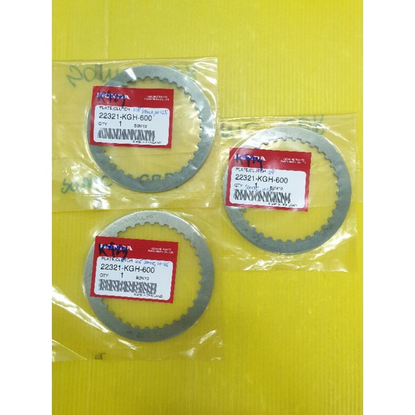 แผ่นเหล็กครัช wave125 แท้Honda(3แผ่น)ใส่รถ wave125 r,wave125s แผ่นครัชเหล็ก 22321 kgh 600