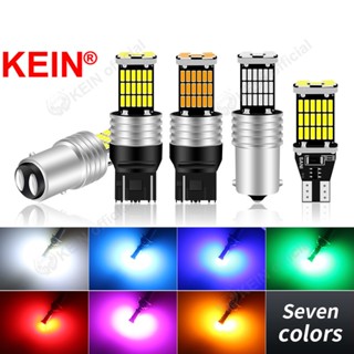 Kein T15 หลอดไฟ Led 1156 BA15S T20 7440 ไฟจอดรถ P21W W16W W21W W21/5W 45SMD ไฟเบรกท้าย Led ไฟสัญญาณเลี้ยวรถยนต์ ไฟหยุด Led อัตโนมัติ