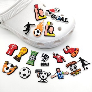 CROCS เครื่องประดับ จี้รูปฟุตบอล World Cup Jibits Charm สําหรับเด็ก