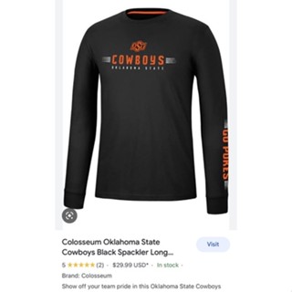 COLOSSEUM Men’s T-SHIRT Long sleeve crew-neck เสื้อทีเชิ้ต คอกลม แขนยาว ผู้ชาย ไซส์ S