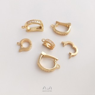 จี้สร้อยคอ ประดับไข่มุก หยกคริสตัล ทอง 14K ฝังเพทาย เครื่องประดับ diy