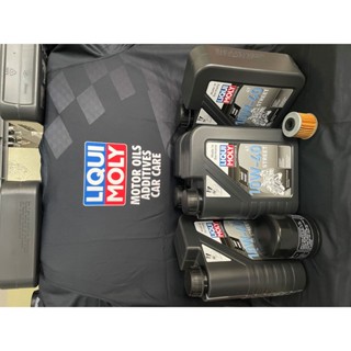 ชุดเปลี่ยนถ่ายน้ำมันเครื่อง Liqui Moly 10W-40 สังเคราะห์แท้100  พร้อมกรองน้ำมันเครื่องและกรองเกียร์ FR-117 ครบชุด 4 ลิตร