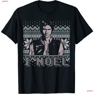 Tee เสื้อยืดแขนสั้น Star Wars I Noel Han Solo Holiday Humor Christmas T-Shirt Short sleeve T-shirts 471