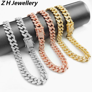 [Z H Jewelry] เครื่องประดับแฟชั่นผู้ชาย สร้อยข้อมือเพทายคิวบา / เครื่องประดับปาร์ตี้ฮิปฮอป