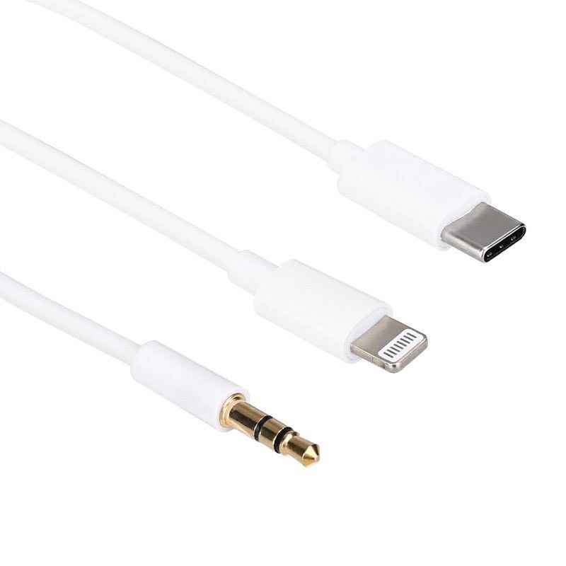 สายแปลง JH-CM32 Type-C & F To 3.5mm Aux Audio Cable ราคา ถูกที่สุด ดีลบีเคเค แกลเลอรีภาพที่ 3