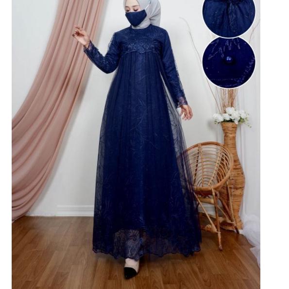 Chekout Realpic Gamis Kajol เย็บปักถักร้อยฟรีหน้ากากบูติกดั้งเดิม