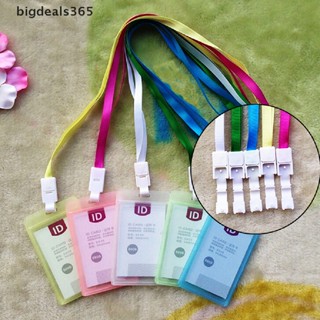 [bigdeals365] ซองพลาสติก สําหรับใส่บัตรพนักงาน พร้อมสายคล้องคอ 1 ชิ้น