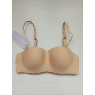 Sabina ซาบีน่า เสื้อชั้นในมีโครง BODY BRA THE SERIES (เกาะอก) รุ่น Soft Doomm รหัส SBXH4013CD สีเนื้อเข้ม CUP A