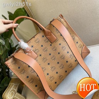 ♧✗【Free Shipping】CowhideOriginal factory Top.1MCM High Quality New lagre Capacity Ote Bag Shopping Bag Crossbody Single