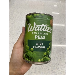 Peas Mint Flavour ( Wattie’s Brand ) 420 G. ถั่วลันเตา ในน้ำเกลือ กลิ่นมินต์ ( ตรา วัตตี้ส์ ) พีส์ มินต์ เฟลเวอร์