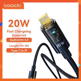 Toocki สายชาร์จ 20W USB C to iPสายไนลอนถัก ทนทาน ชาร์จเร็ว PD Charge สําหรับ โทรศัพท์มือถือ