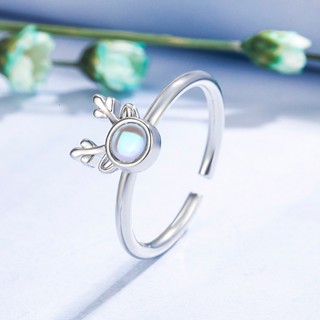 แหวน Deer Antler Ring Moonstone เครื่องประดับ แฟชั่น