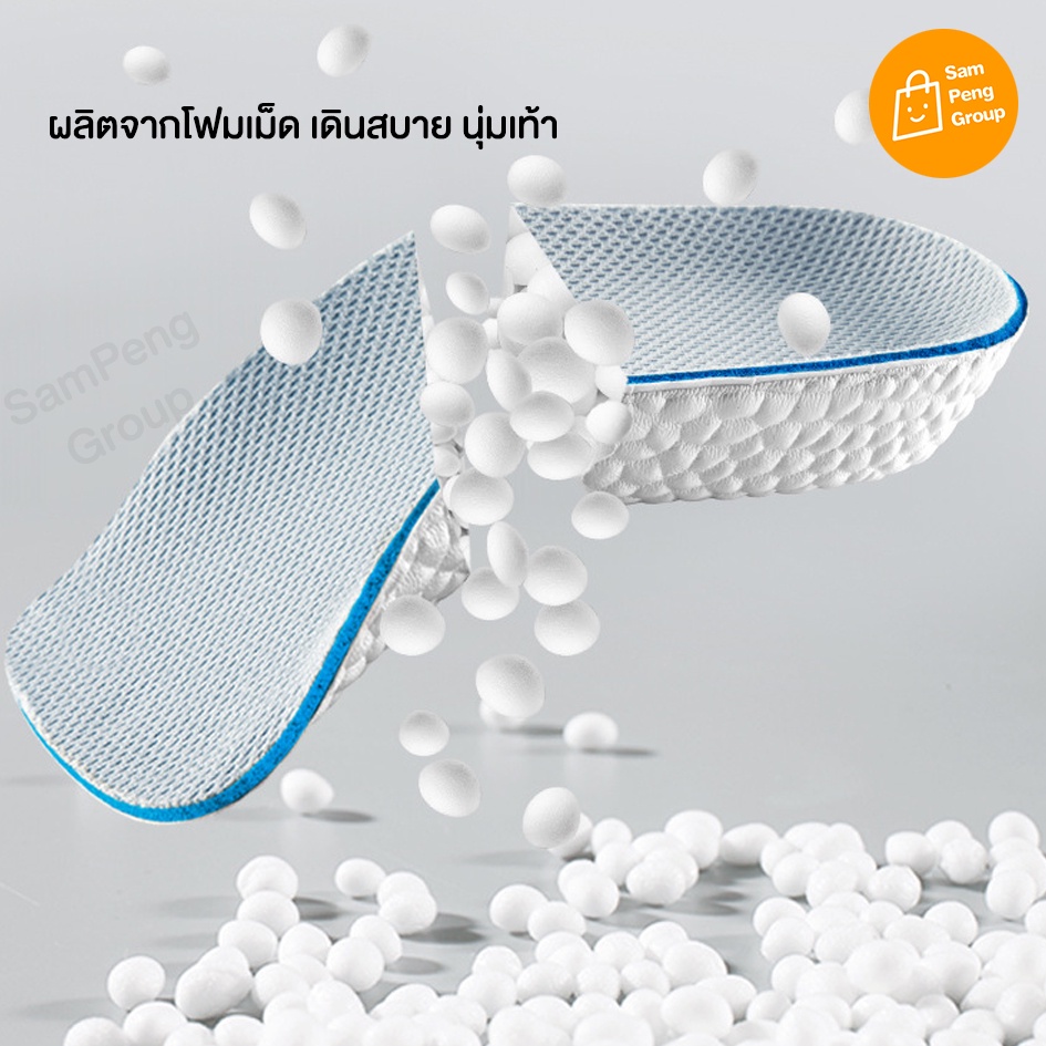 แผ่นเพิ่มความสูง 👟เสริมส้นเท้า เพิ่มส่วนสูง 1.5-3.5 cm. ส้นสูง โฟมเสริมส้นรองเท้า แบบนิ่ม เบา ใส่เดินสบาย กันกระแทก