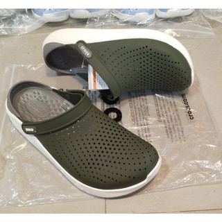 Crocsl LiteRide Clog รองเท้าคร็อคส์รุ่นฮิตได้ทั้งชายหญิงรองเท้าแตะ Crocs ผลิตจากยางอย่างดีนิ่มเบาไม่ลื่นใส่สะอาดเท้า